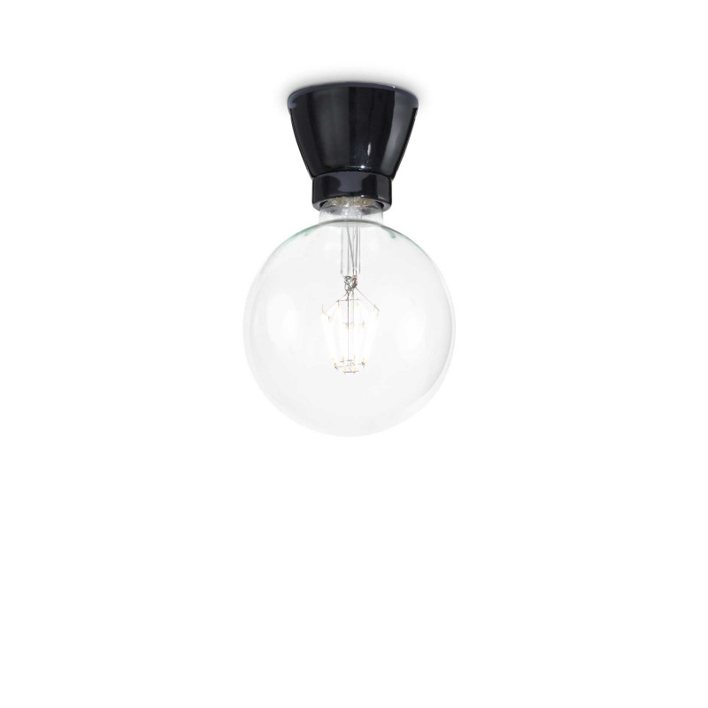 Ideal Lux WINERY PL1 NERO Mod. 155142 Lampada Da Soffitto 1 Luce