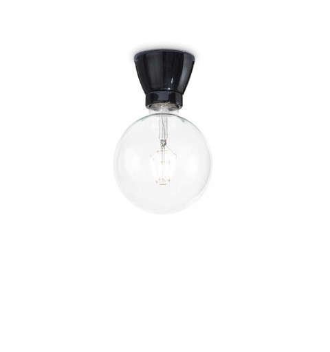 Ideal Lux WINERY PL1 NERO Mod. 155142 Lampada Da Soffitto 1 Luce