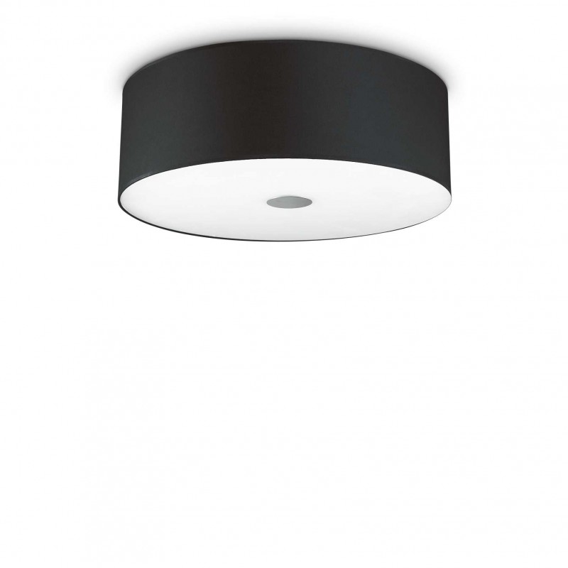 Ideal Lux WOODY PL4 NERO Mod. 103273 Lampada Da Soffitto 4 Luci