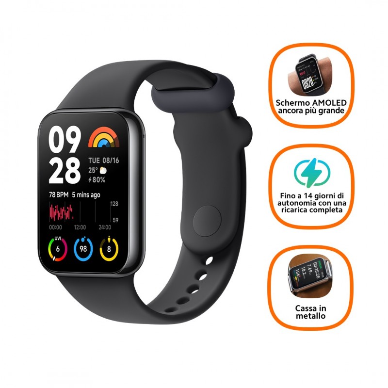 Xiaomi Smart Band 8 Pro AMOLED Wristband activity tracker 4.42 cm (1.74") Black