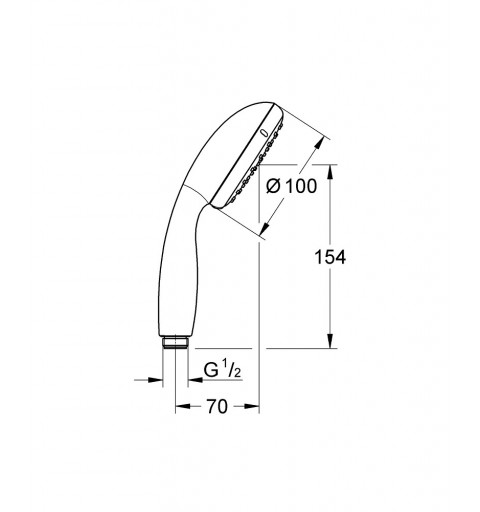 GROHE Vitalio Start 100 support de douche