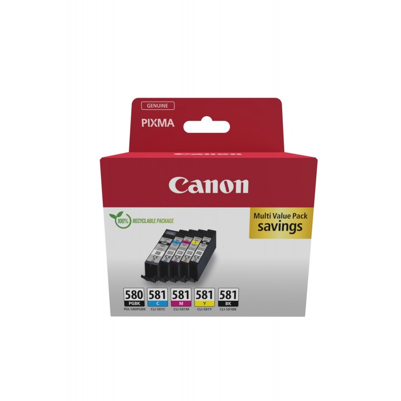 Canon 2078C007 cartuccia d'inchiostro 5 pz Originale Nero, Blu, Ciano, Magenta, Giallo