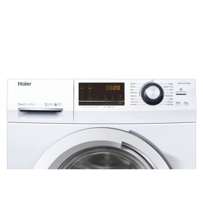 Haier Serie 636 HW100-B12636NE Waschmaschine Frontlader 10 kg 1200 RPM Weiß