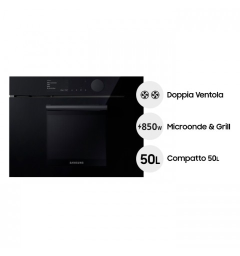Samsung NQ50T8539BK Forno microonde da incasso Combinato Infinite Line 50L Vetro nero