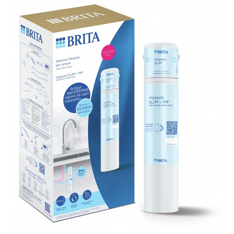 Brita mypure SLIM V-MF Filtro per acqua sotto il lavandino Bianco