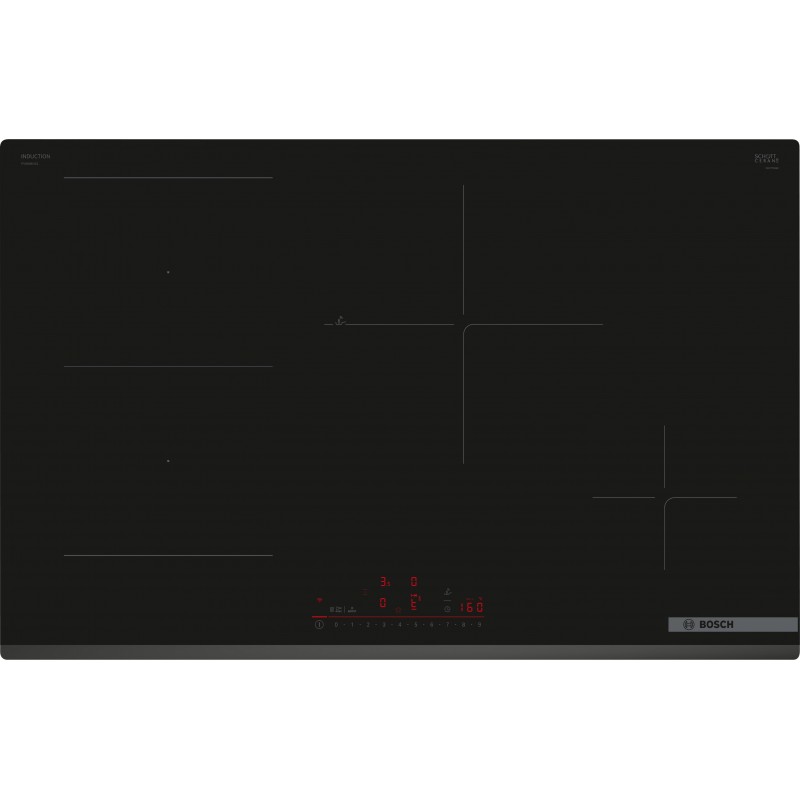 Bosch Serie 6 PVS83KHC1Z hobs Negro Integrado 80 cm Con placa de inducción 4 zona(s)