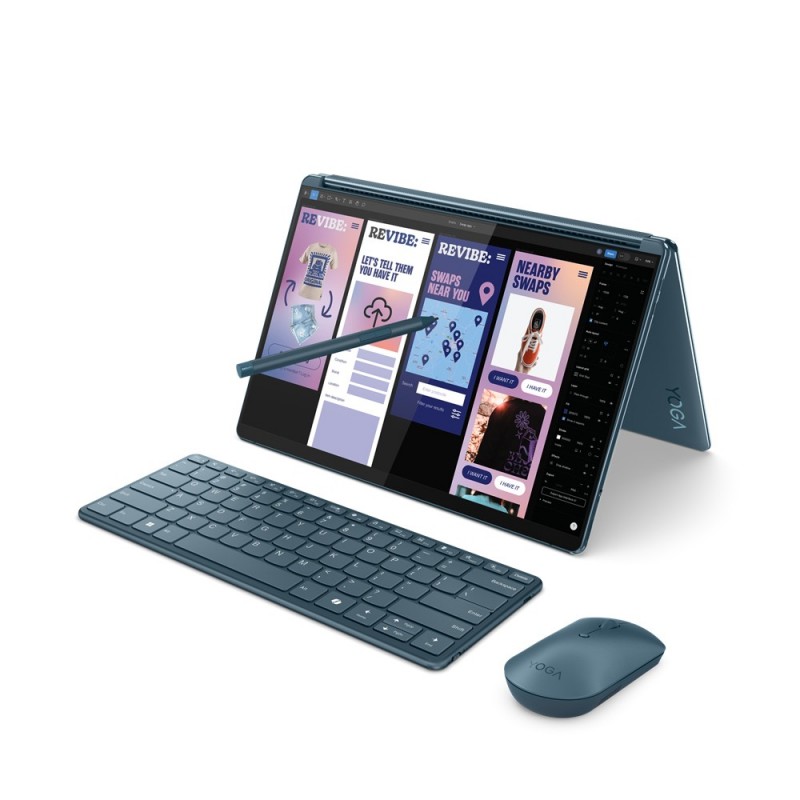 Lenovo Yoga Book 9 13IMU9 Hybride (2-en-1) 5,08 cm (2") Écran tactile 2.8K Intel Core Ultra 7 155U 32 Go LPDDR5x-SDRAM 1 To SSD