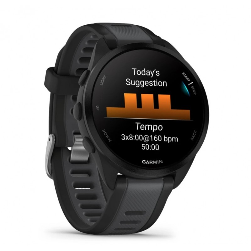 Garmin Forerunner 165 3,05 cm (1.2") AMOLED Digitale 390 x 390 Pixel Touch screen Nero GPS (satellitare)