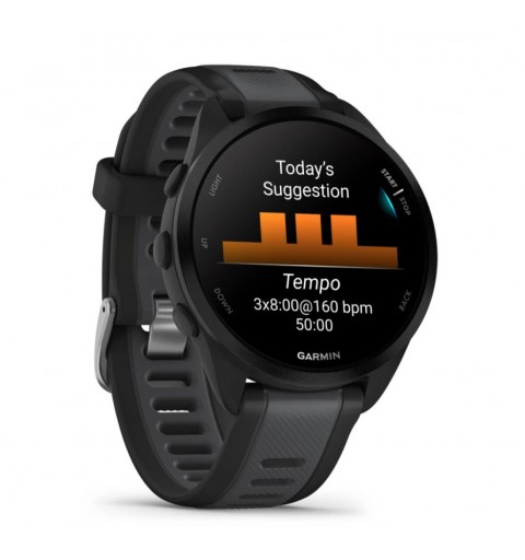 Garmin Forerunner 165 3,05 cm (1.2") AMOLED Digitale 390 x 390 Pixel Touch screen Nero GPS (satellitare)