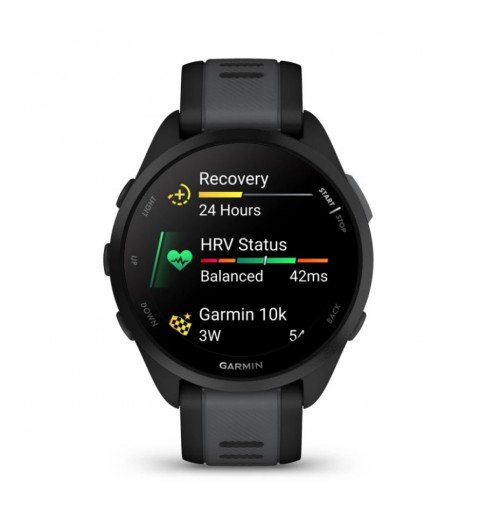 Garmin Forerunner 165 3,05 cm (1.2") AMOLED Digitale 390 x 390 Pixel Touch screen Nero GPS (satellitare)