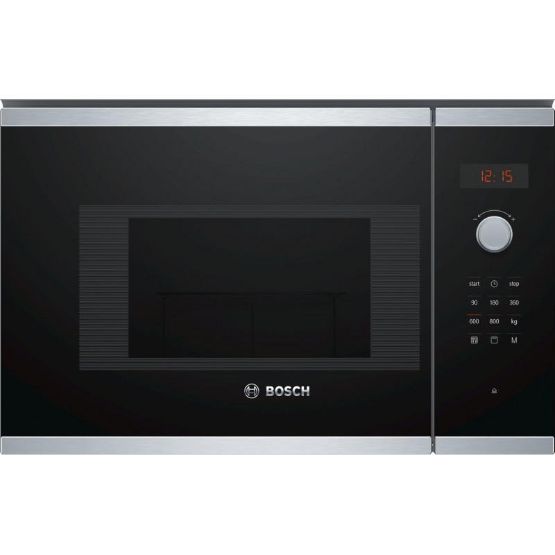 Bosch BEL523MS0 forno a microonde Da incasso 20 L 800 W Nero, Acciaio inossidabile