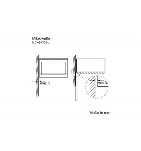 Bosch BEL523MS0 forno a microonde Da incasso 20 L 800 W Nero, Acciaio inossidabile