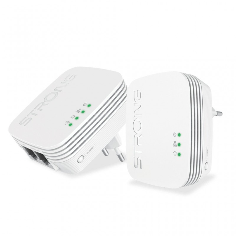 Strong POWERLWF600DUOMINI PowerLine network adapter 600 Mbit s Ethernet LAN Wi-Fi White 2 pc(s)