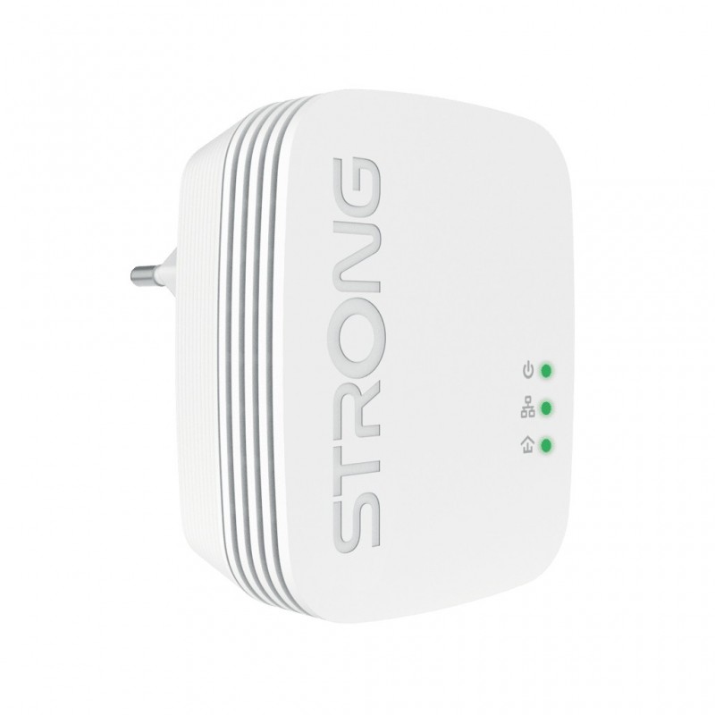 Strong POWERLWF600DUOMINI adaptador de red PowerLine 600 Mbit s Ethernet Wifi Blanco 2 pieza(s)