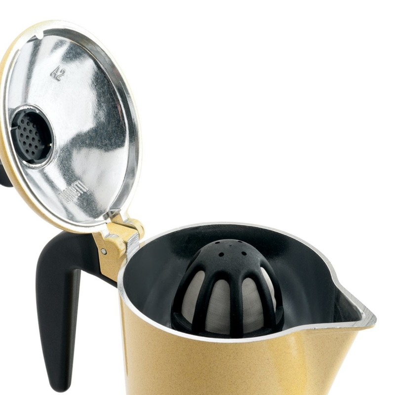Bialetti Orzo Express Cafetera italiana Negro, Amarillo
