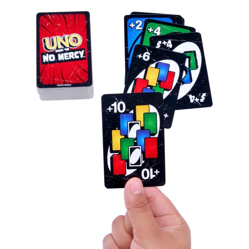 Games HWV18 juego de tablero UNO Show 'em No Mercy Juego De Cartas Perder las cartas