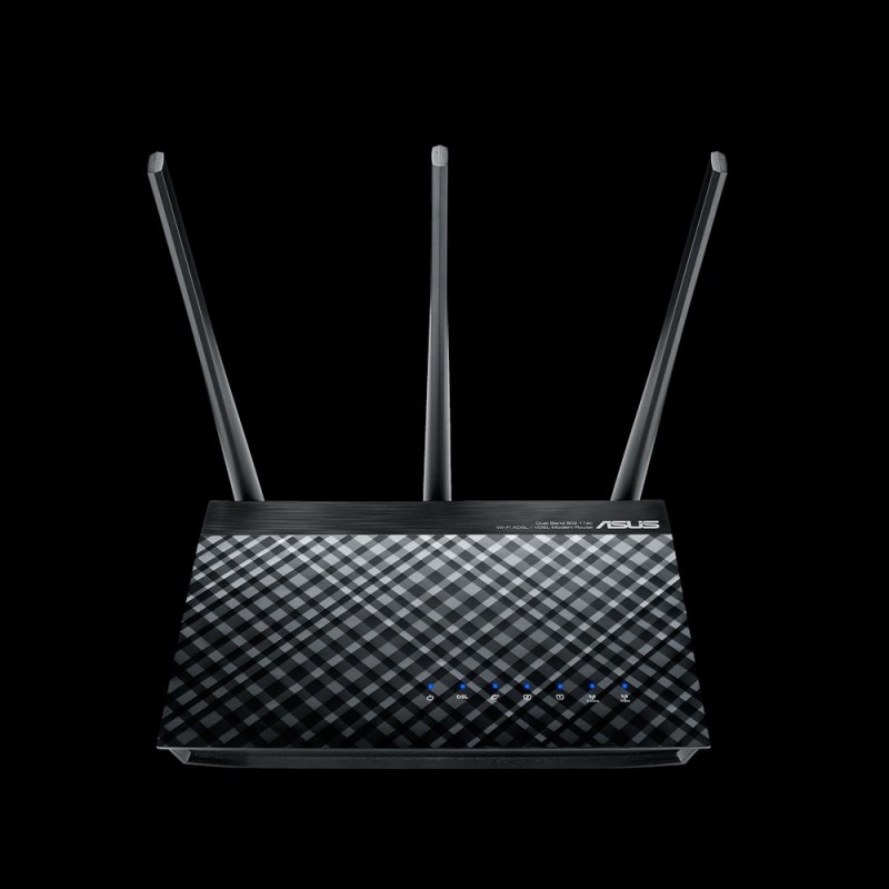ASUS DSL-AC750 WLAN-Router Gigabit Ethernet Dual-Band (2,4 GHz 5 GHz) Schwarz