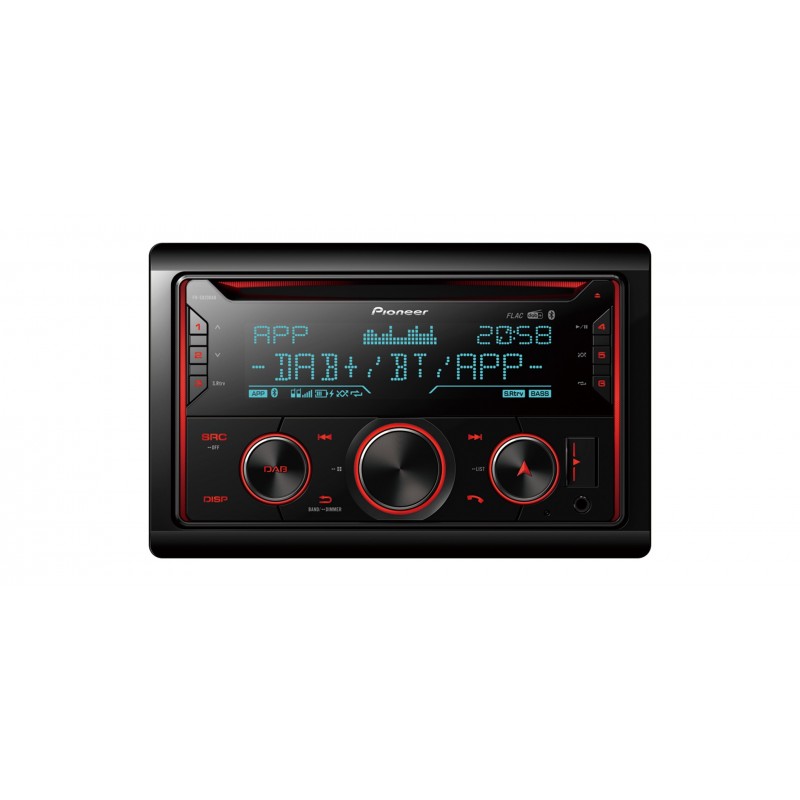 Pioneer FH-S820DAB car media receiver Black 200 W Bluetooth