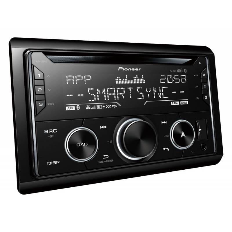Pioneer FH-S820DAB car media receiver Black 200 W Bluetooth