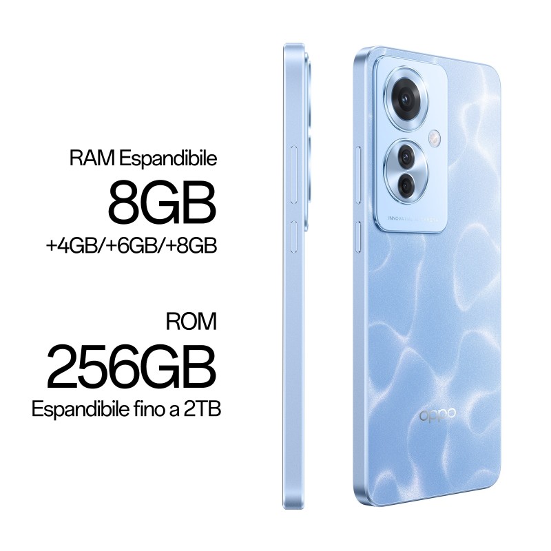 OPPO Reno 11 F 17 cm (6.7") SIM doble Android 14 5G USB Tipo C 8 GB 256 GB 5000 mAh Azul