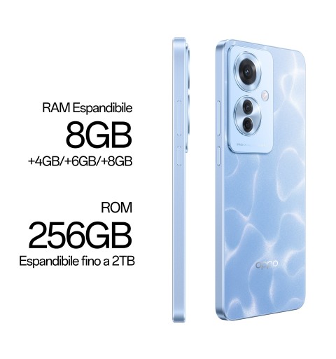 OPPO Reno 11 F 17 cm (6.7") SIM doble Android 14 5G USB Tipo C 8 GB 256 GB 5000 mAh Azul