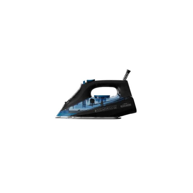 Black & Decker BXIR2606E Dry & Steam iron Ceramic soleplate 2600 W Black, Blue