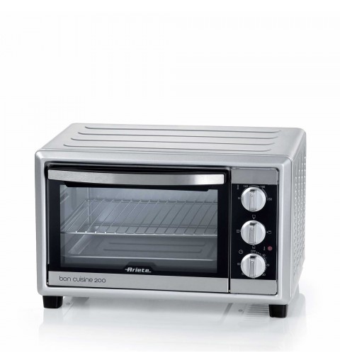 Ariete 00C098121AR0 toaster oven 20 L 1380 W Black, Silver Grill