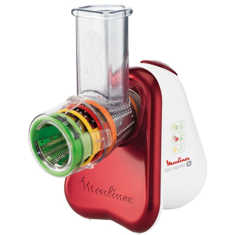 Moulinex Fresh Express + electric grater spiralizer Red, White