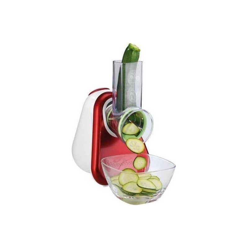 Moulinex Fresh Express + Elektrische Reibe Spiralisierer Rot, Weiß