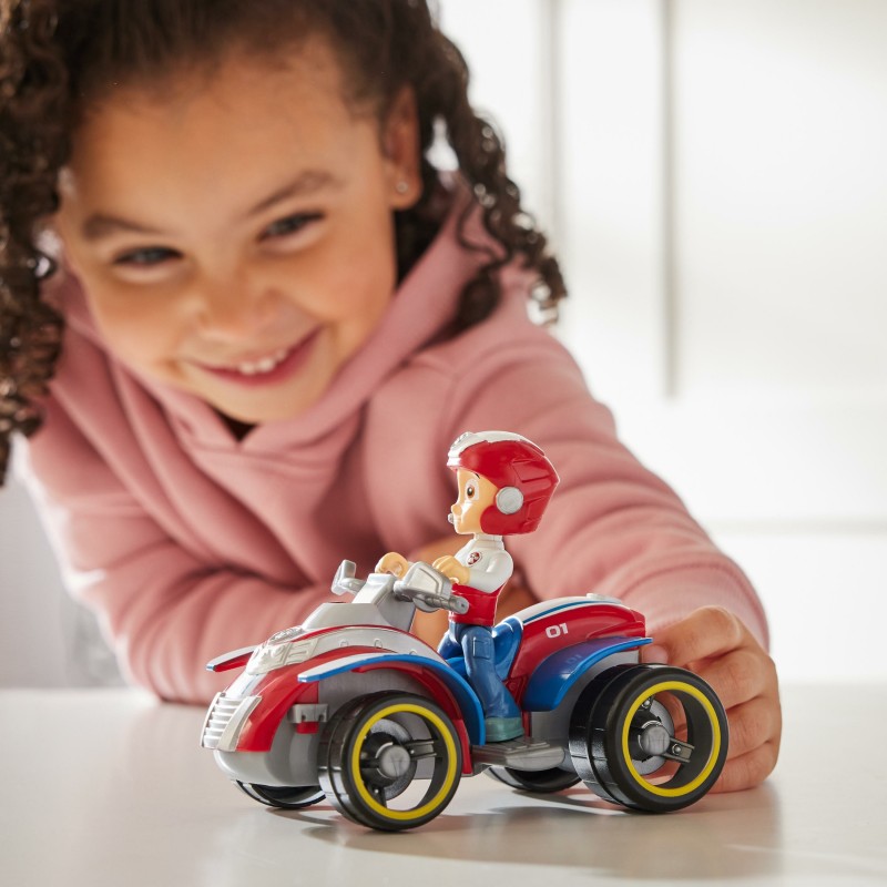 PAW Patrol , Rescue ATV de Ryder, vehículo de juguete con figura de acción coleccionable, juguetes respetuosos con el medio
