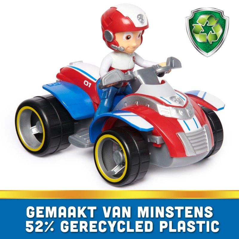 PAW Patrol , Ryder’s Rescue ATV, Toy Vehicle with Collectible Action Figure, Sustainably Minded Kids Toys for Boys & Girls Ages