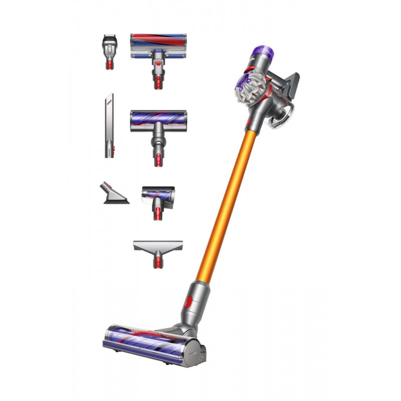 Dyson V8 Absolute aspirapolvere senza filo Argento, Giallo Senza sacchetto