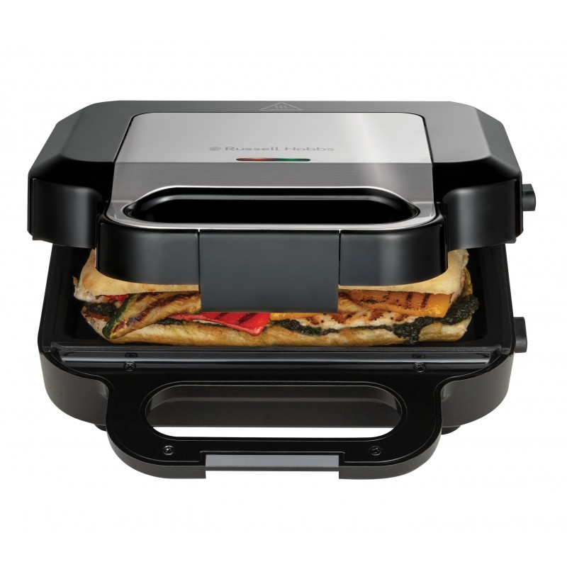 Russell Hobbs 26810-56 gaufrier et appareil à croque-monsieur 750 W Noir, Acier inoxydable