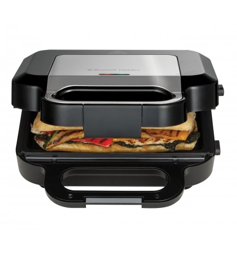 Russell Hobbs 26810-56 gaufrier et appareil à croque-monsieur 750 W Noir, Acier inoxydable