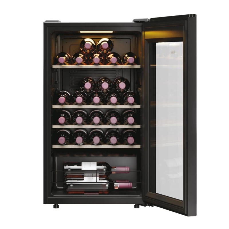 Haier Wine Bank 50 Serie 3 HWS34GGH1 Refroidisseur de vin compresseur Pose libre Noir 34 bouteille(s)
