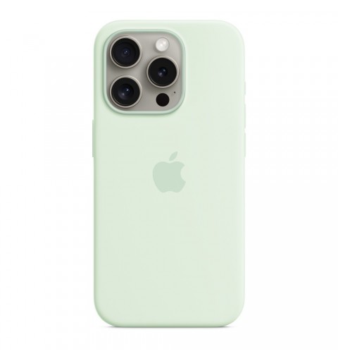 Apple Custodia MagSafe in silicone per iPhone 15 Pro - Menta fredda