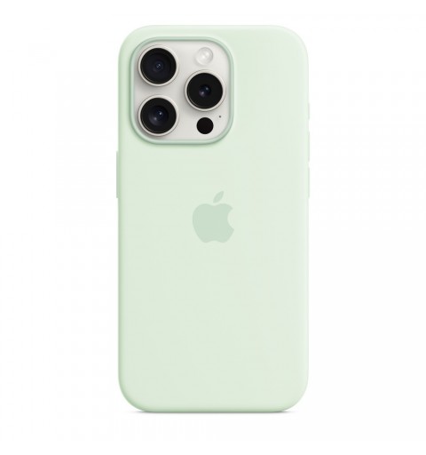 Apple Custodia MagSafe in silicone per iPhone 15 Pro - Menta fredda