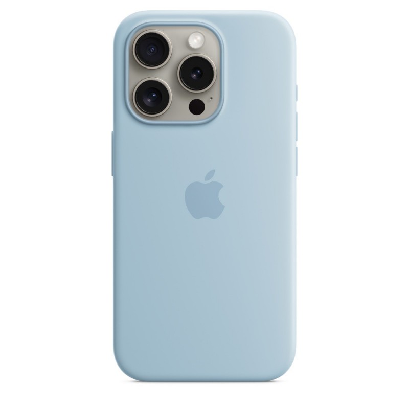 Apple Coque en silicone avec MagSafe pour iPhone 15 Pro - Bleu clair