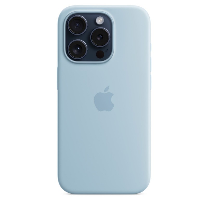 Apple iPhone 15 Pro Silikon Case mit MagSafe – Hellblau