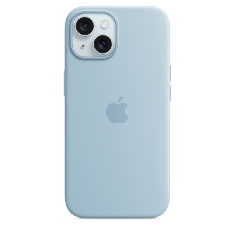 Apple Funda de silicona con MagSafe para el iPhone 15 - Azul claro