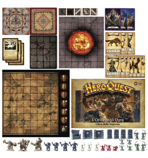 Hasbro Gaming Avalon Hill HeroQuest, pack delle Imprese L'Orda degli Ogre, dai 14 anni in su, da 2 a 5 giocatori, per giocare è