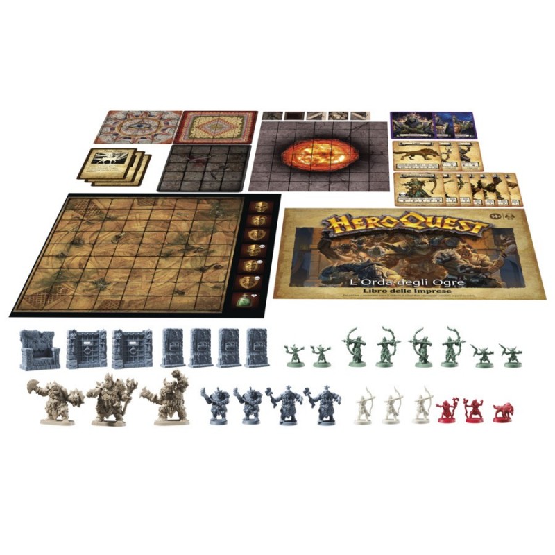 Hasbro Gaming Avalon Hill HeroQuest, pack delle Imprese L'Orda degli Ogre, dai 14 anni in su, da 2 a 5 giocatori, per giocare è