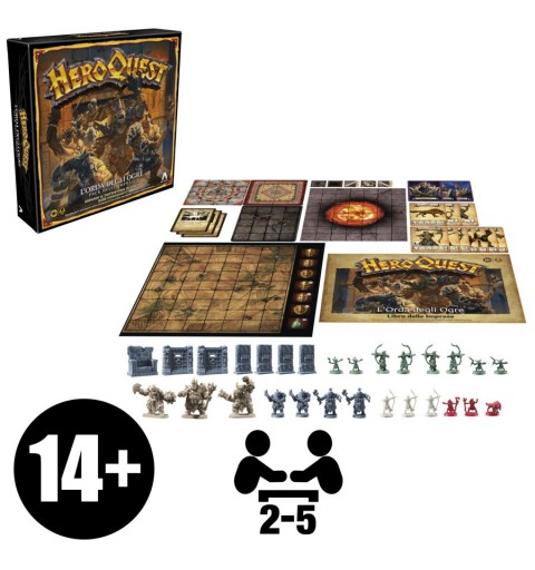 Hasbro Gaming Avalon Hill HeroQuest, pack delle Imprese L'Orda degli Ogre, dai 14 anni in su, da 2 a 5 giocatori, per giocare è