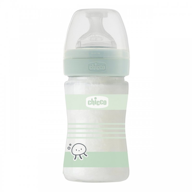 Chicco 00028711310000 Babyflasche 150 ml Grün, Weiß Glas