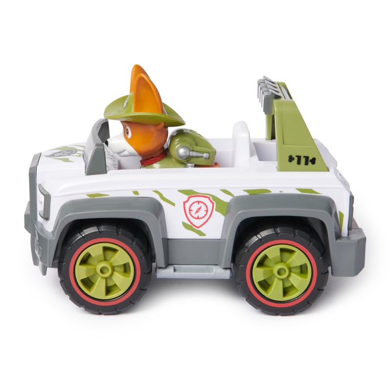 PAW Patrol , Tracker’s Jungle Cruiser, Toy Truck with Collectible Action Figure, Sustainably Minded Kids Toys for Boys & Girls