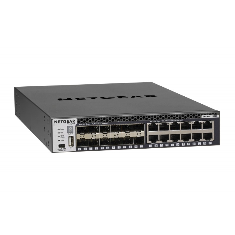 NETGEAR M4300-12X12F Gestito L2 L3 10G Ethernet (100 1000 10000) 1U Nero