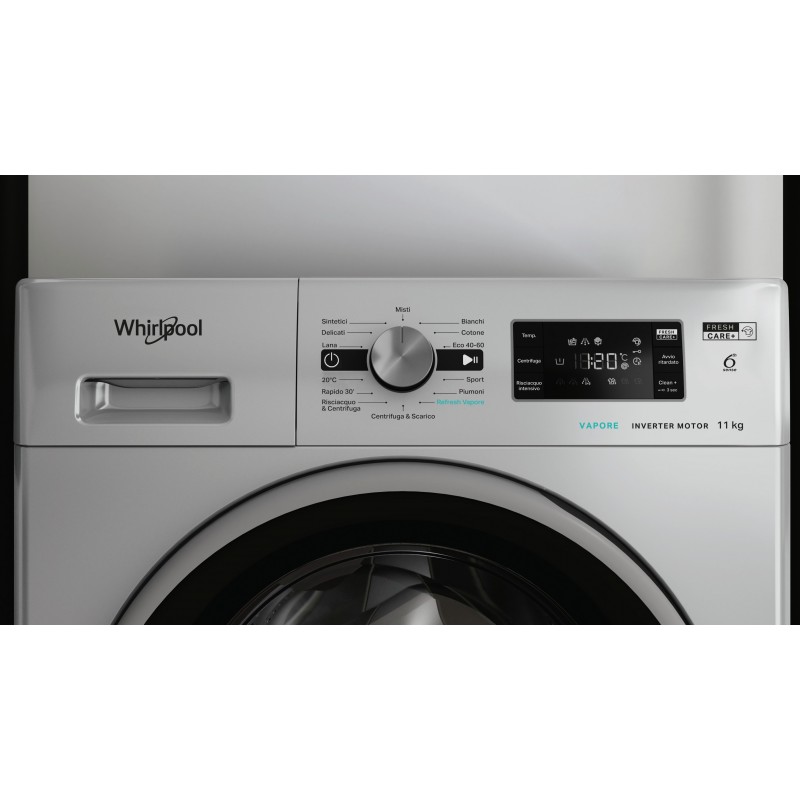 Whirlpool FFB 116 SILVER IT lavadora Carga frontal 11 kg 1400 RPM Plata