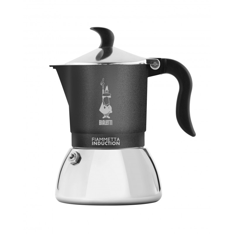 Bialetti Fiammetta Induction Moka 0,13 L Nero, Argento