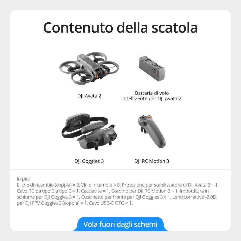 DJI Avata 2 Fly More Combo (1 batteria)