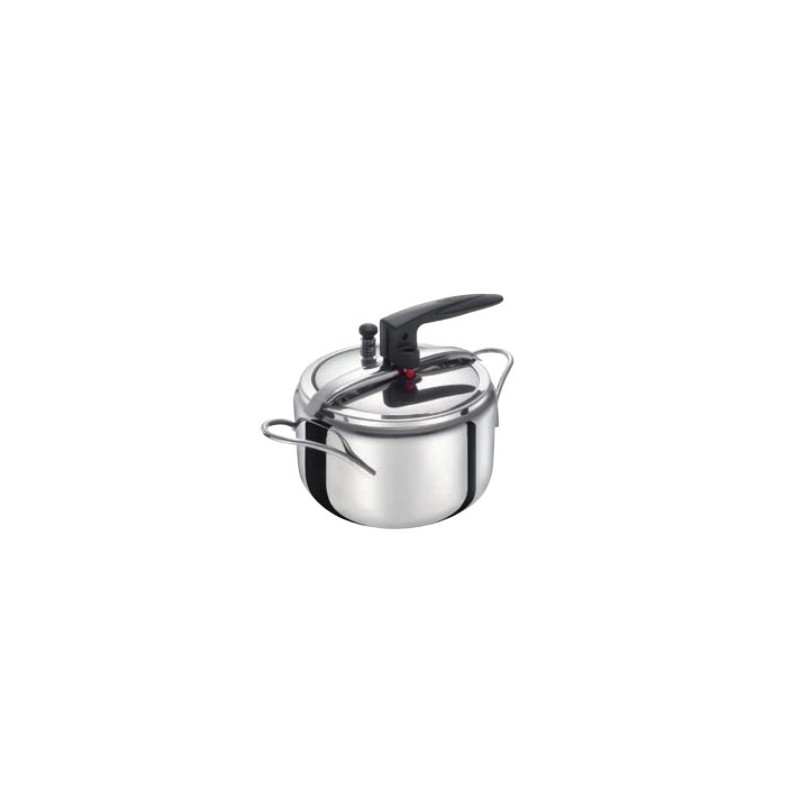 Bialetti Y0DVPP0225 pentola a pressione per piano cottura 5 L Nero, Acciaio inossidabile